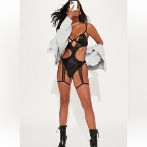 SOLD: Dangerous Affair Garter Teddy - Black